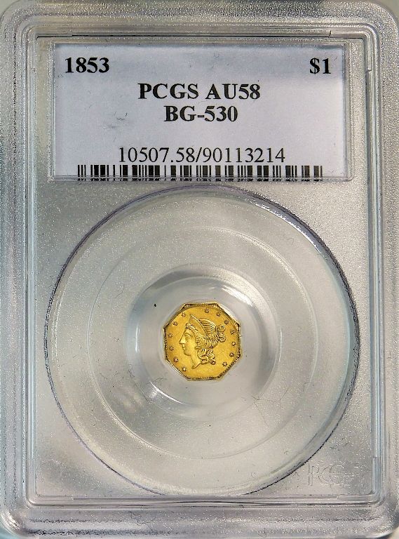 Appraisal: United States California Fractional Gold Coin United States United States