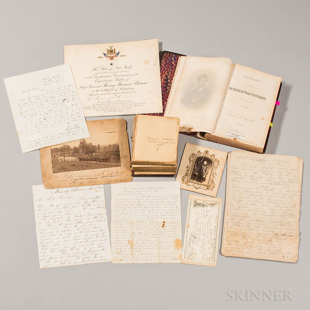 Appraisal: th New York Carte-de-visite Book and Document Collection Identified to