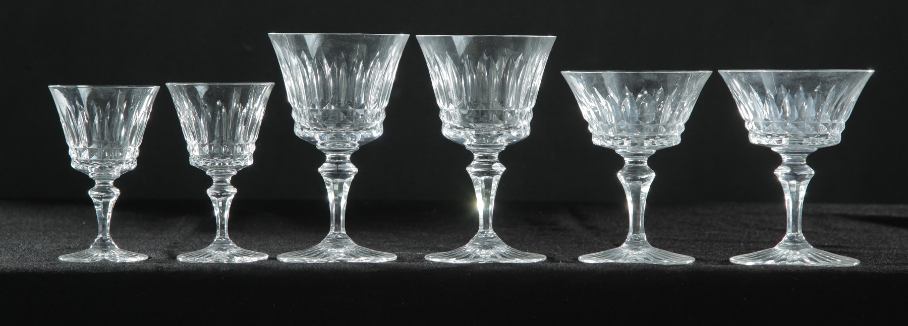 Appraisal: TWENTY-FOUR PIECES OF BACCARAT BUCKINGHAM PATTERN STEMWARE France mid th