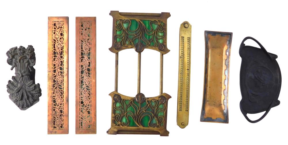 Appraisal: Desk accessories seven pieces early to mid th C all