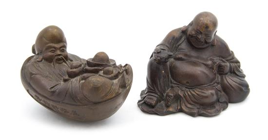 Appraisal: Sale Lot A Bronze Figure of Seated Buddha together with