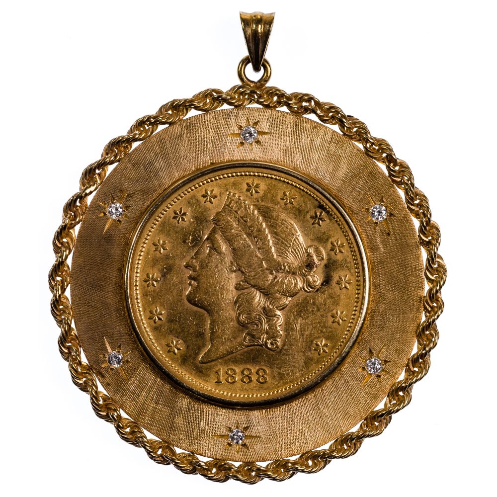 Appraisal: -S LIBERTY HEAD GOLD COIN IN K YELLOW GOLD AND