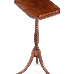 Appraisal: A Regency Style Mahogany Music Stand th Century Height x