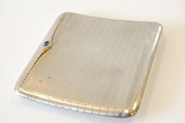 Appraisal: LOUIS KUPPENHEIM GERMAN SILVER ART DECO STONE INSET CARD CASE