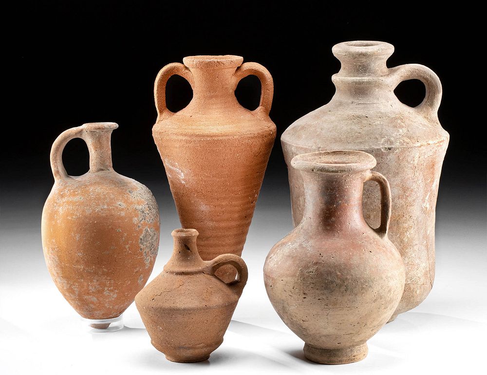 Appraisal: Lot of Holy Land Pottery Vessels First Time At Auction