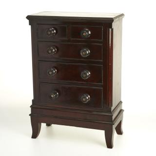 Appraisal: Antique American miniature chest of drawers Antique American miniature chest