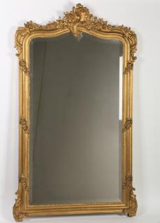 Appraisal: Late th c French Rococo style mirror h French Rococo