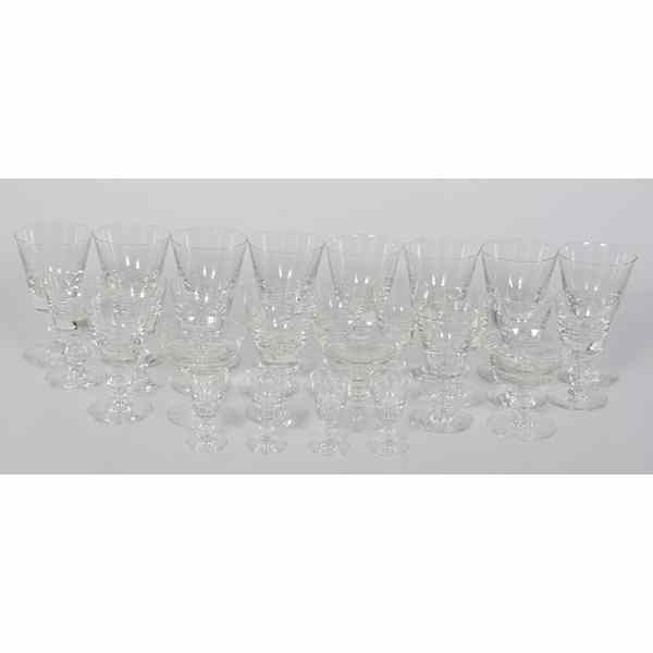 Appraisal: Mold Blown Glass Goblets American ca s A twenty-seven piece