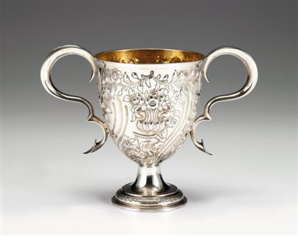 Appraisal: George III sterling silver trophy cup london Marks rubbed retailed