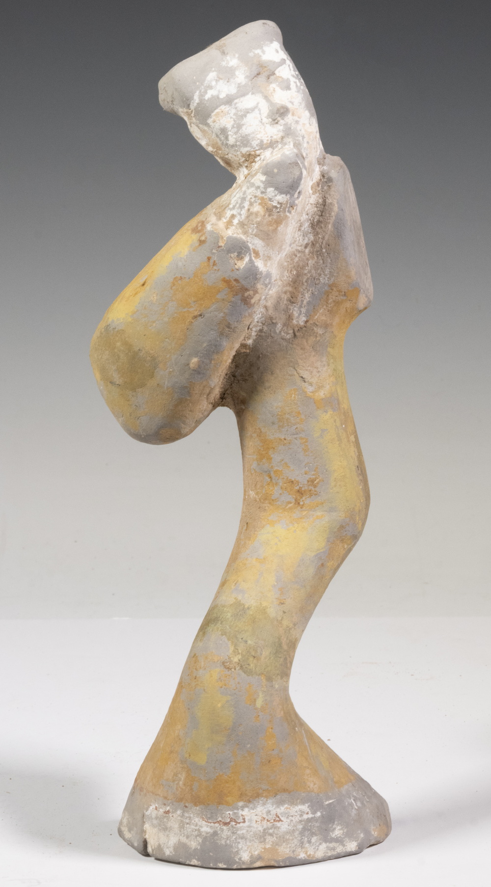 Appraisal: HAN POTTERY FIGURE OF A DANCER Unusual and nearly Abstract