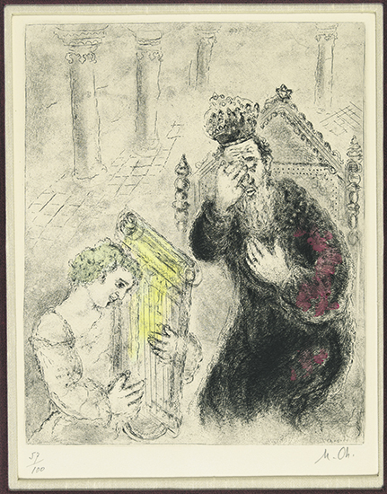 Appraisal: MARC CHAGALL Sa l et David Etching and aquatint with