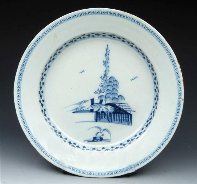 Appraisal: AN TH CENTURY DELFT BLUE AND WHITE CHARGER the centre