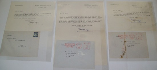 Appraisal: WAGNER WINIFRED Group of brief Typed Letters Signed to Frederick