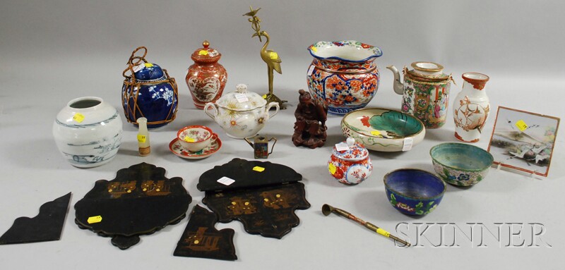 Appraisal: Group of Asian Decorative Ceramics and Metal Articles including twelve