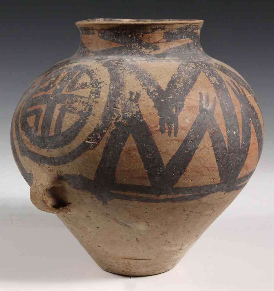 Appraisal: CHINESE NEOLITHIC POTTERY JAR Majiayao culture Machang phase ca -