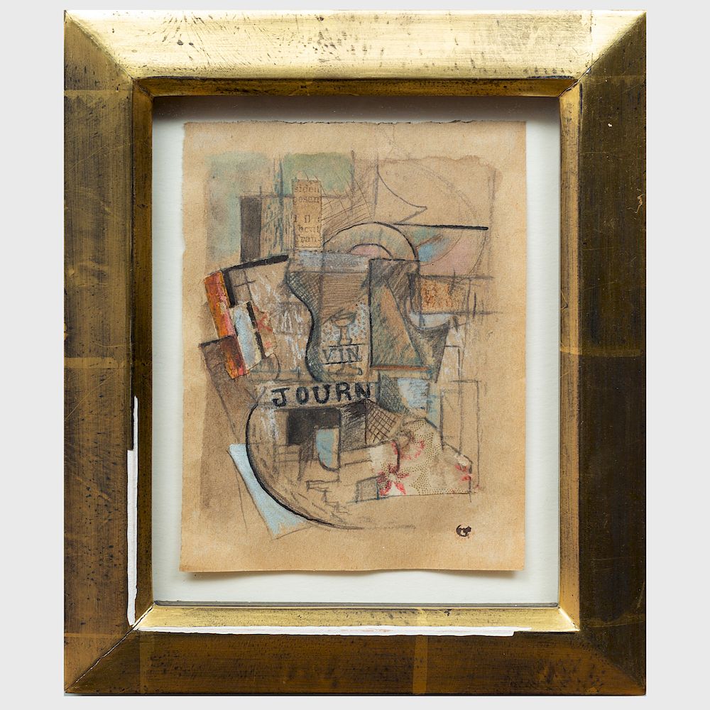 Appraisal: th Century School Composition Cubiste Mixed media collage on paper