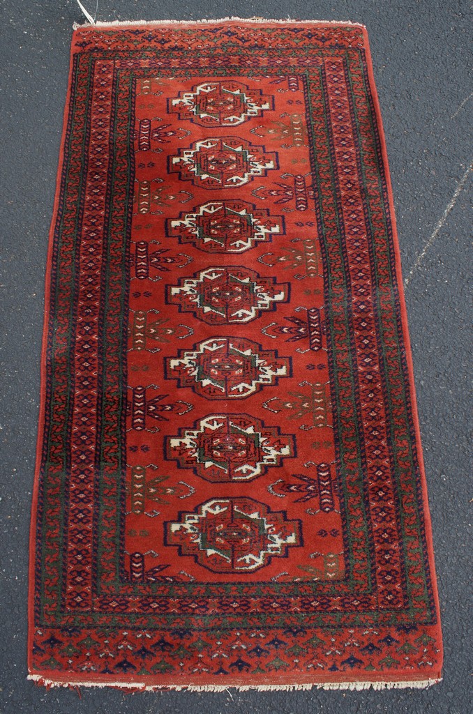 Appraisal: x Turkish throw rug