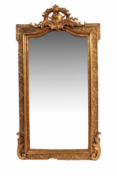 Appraisal: A Rococo style gilt and gesso mirror th century height