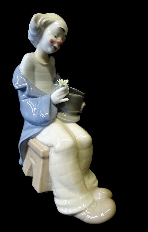 Appraisal: NAO by Lladro Little Clown in Love Porcelain NAO by