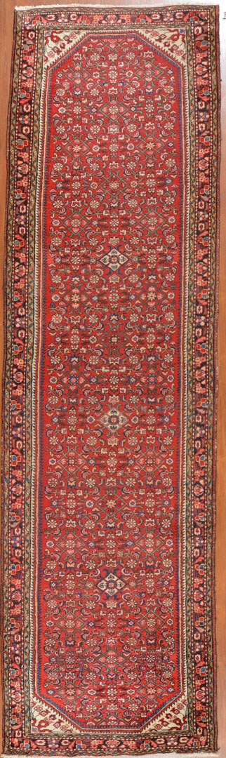 Appraisal: Semi-antique Hamadan runner approx x Iran circa Condition Even wear