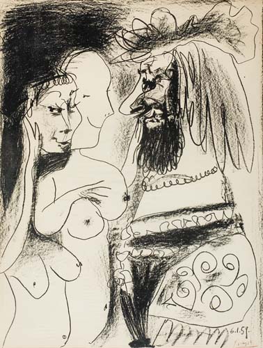 Appraisal: PABLO PICASSO Le Vieux Roi Lithograph x mm x inches