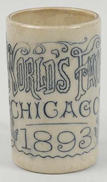 Appraisal: Stoneware Pottery Chicago's World's Fair Mug Description No cracks or