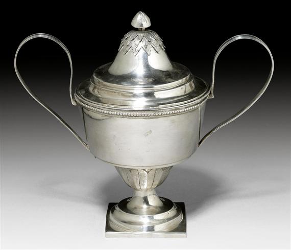 Appraisal: SUGAR BOWL St Gallen circa Maker's mark Johann Georg Zollikofer