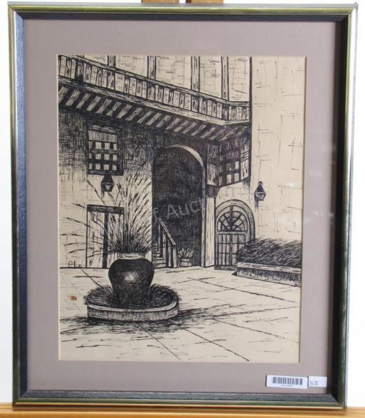 Appraisal: Pat Livingston unknown x Ink signed lower left Royal Street