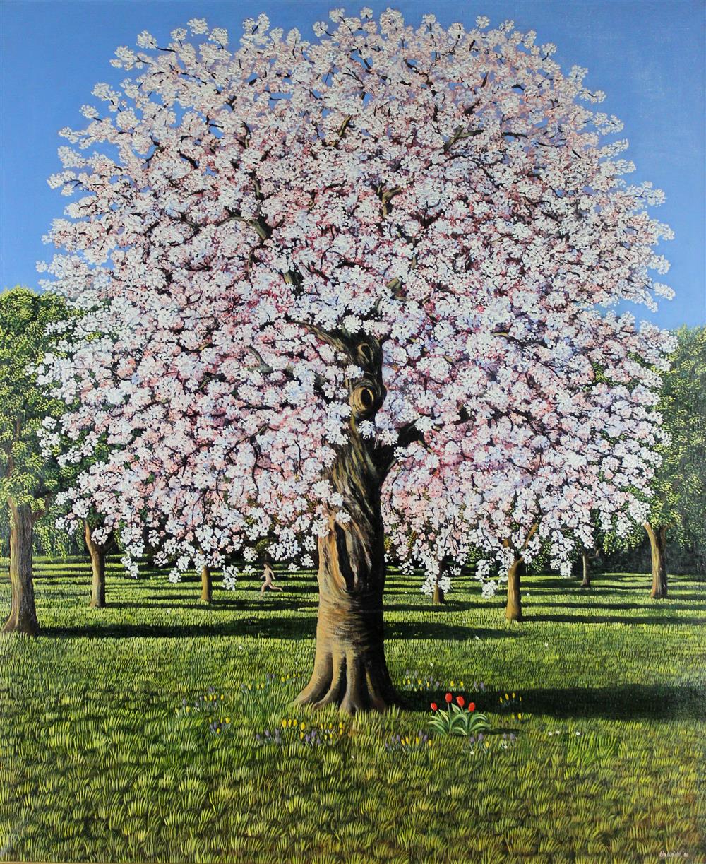 Appraisal: LIZ WRIGHT BRITISH - SPRING FEVER Oil on linen x