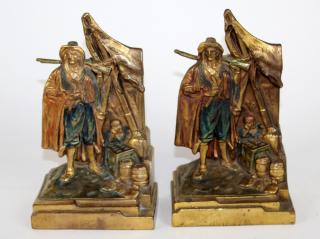 Appraisal: Pompeian Bronze Co Pirate Booty bookends Pompeian Bronze Co bronze