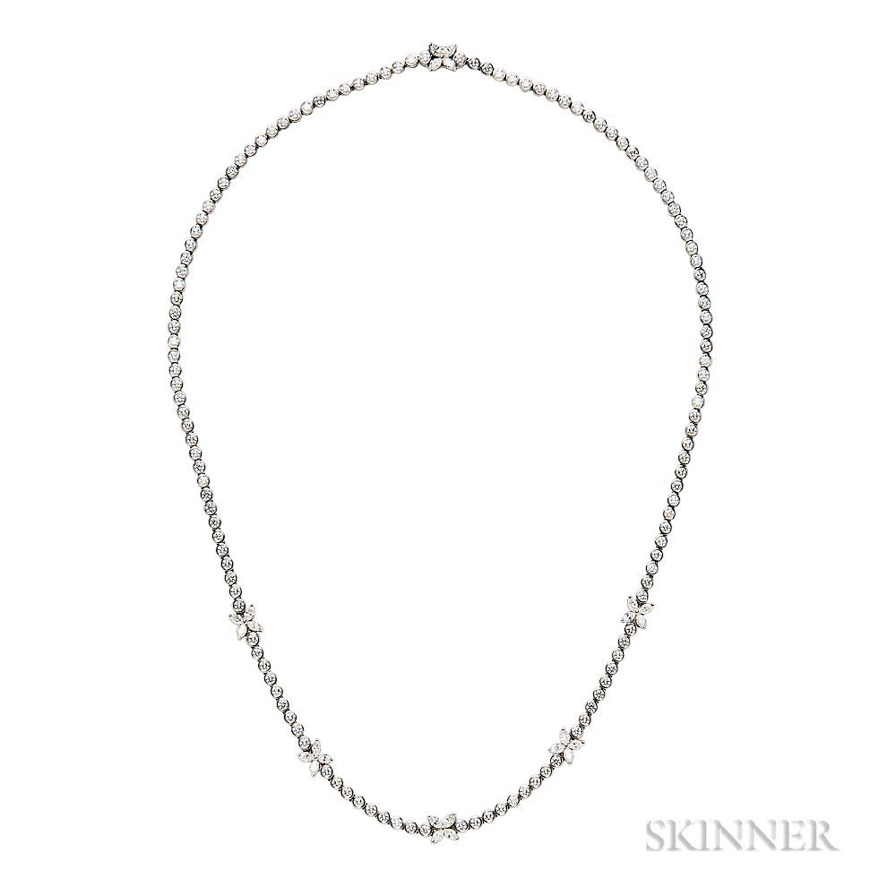 Appraisal: Platinum and Diamond Victoria Necklace Tiffany Co Platinum and Diamond