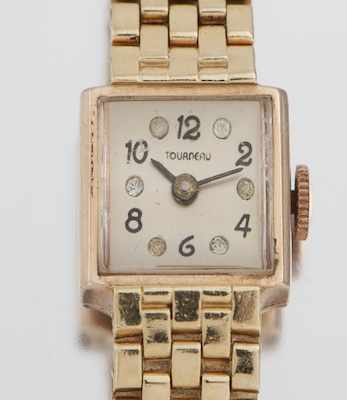 Appraisal: A Ladies' Toureau k Gold Wrist Watch k yellow gold