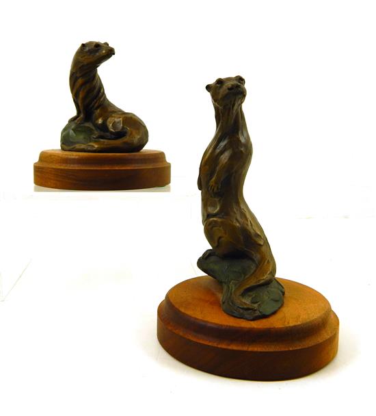 Appraisal: Two Geoffrey Camp Smith American th C bronze sculptures on