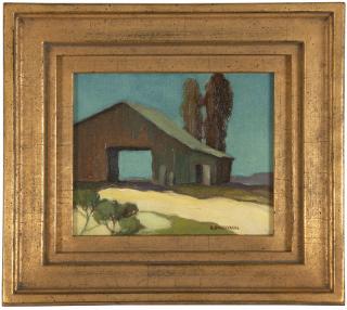 Appraisal: George Spangenberg ''Hilltop Barn'' signed lower right G Spangenberg signed