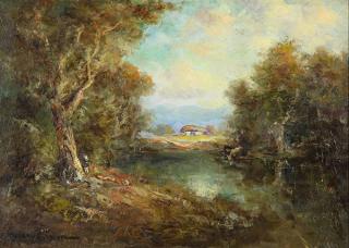 Appraisal: Painting Charles Henry Harmon Charles Henry Harmon Californian - Cottage