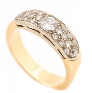 Appraisal: Modern Two Modern yellow and white gold ring set with