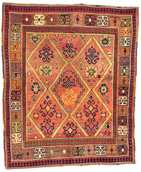 Appraisal: A Caucasian rug Caucasus late th century size approximately ft