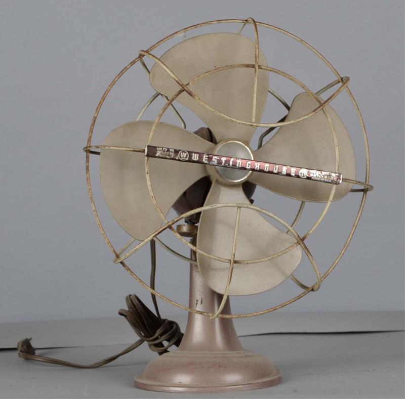 Appraisal: Vintage Westinghouse Electric Desk Fan Beige tabletop Westinghouse model LA