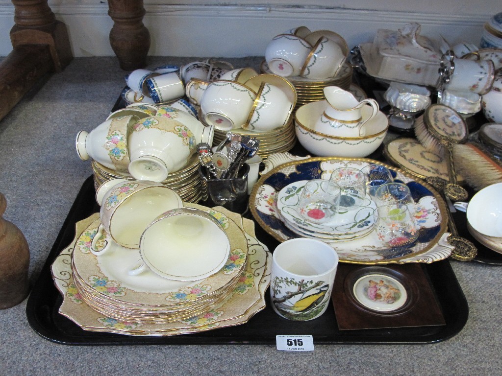 Appraisal: Two trays of assorted teawares - Minton Tuscan etc and