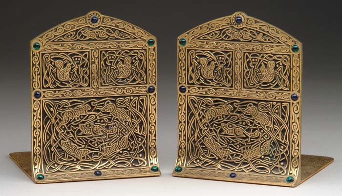 Appraisal: TIFFANY STUDIOS NINTH CENTURY BOOKENDS Outstanding pair of bookends have