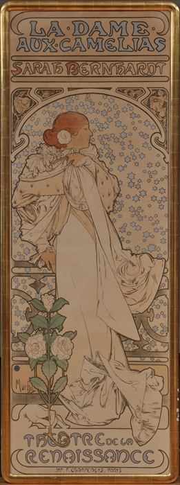 Appraisal: ALPHONSE MUCHA - LA DAME AUX CAMELIAS Lithograph in colors