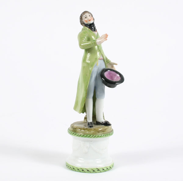 Appraisal: German hand painted porcelain figure of a gentleman H Good