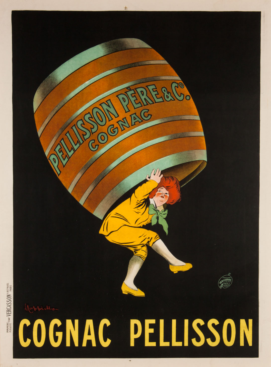 Appraisal: Leonetto Cappiello Cognac Pellisson litho poster Italian - Color lithographic