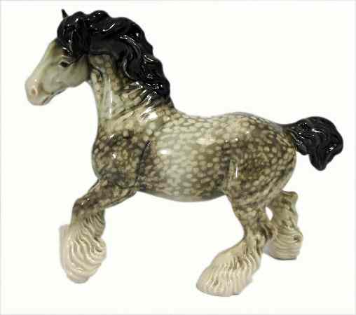 Appraisal: Beswick Rocking Horse Grey Cantering Shire Horse