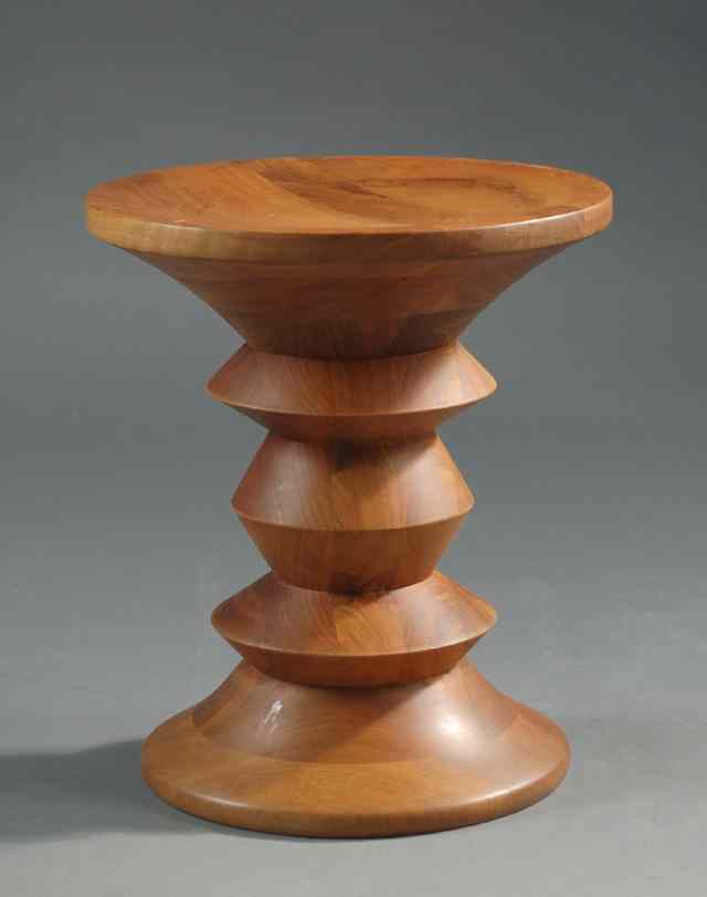 Appraisal: CHARLES AND RAY EAMES WALNUT TIME-LIFE STOOL by Herman Miller