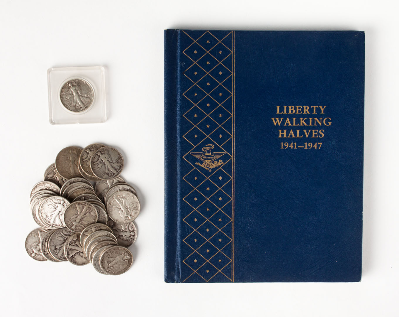 Appraisal: United States Liberty Walking half dollars comprising in a Whitman