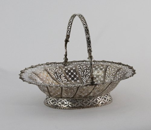 Appraisal: A George III silver basket John Langford II John Sebille