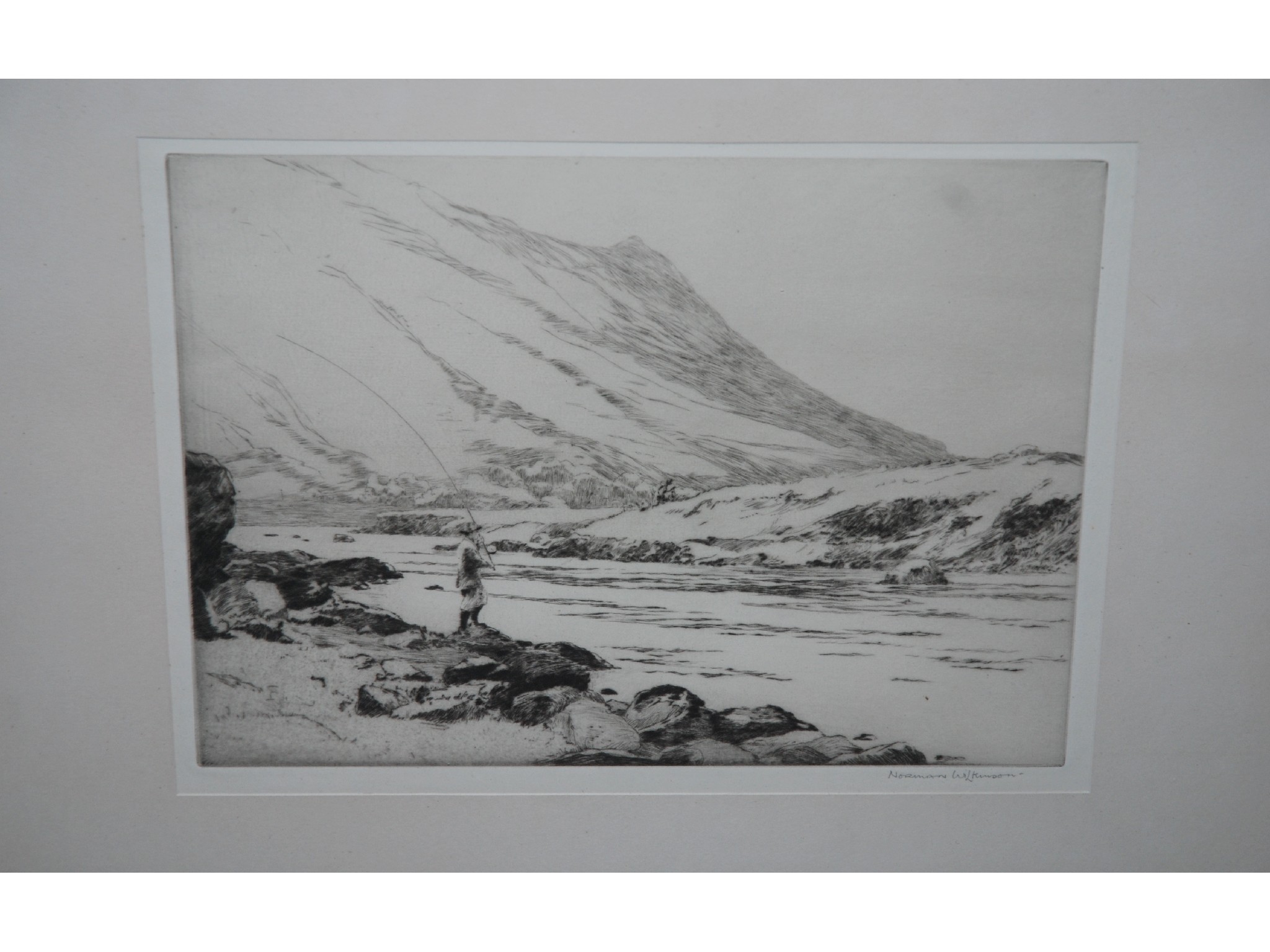 Appraisal: NORMAN WILKINSON The Boothy Pool signed etching