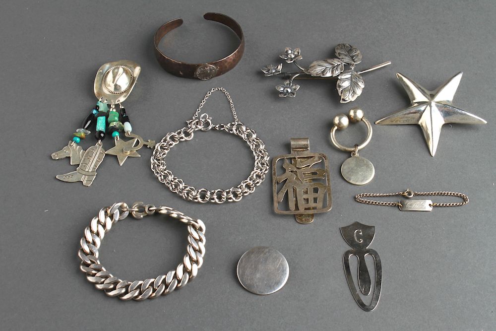 Appraisal: Sterling Silver Accessories incl Tiffany Pcs Sterling silver accessories group