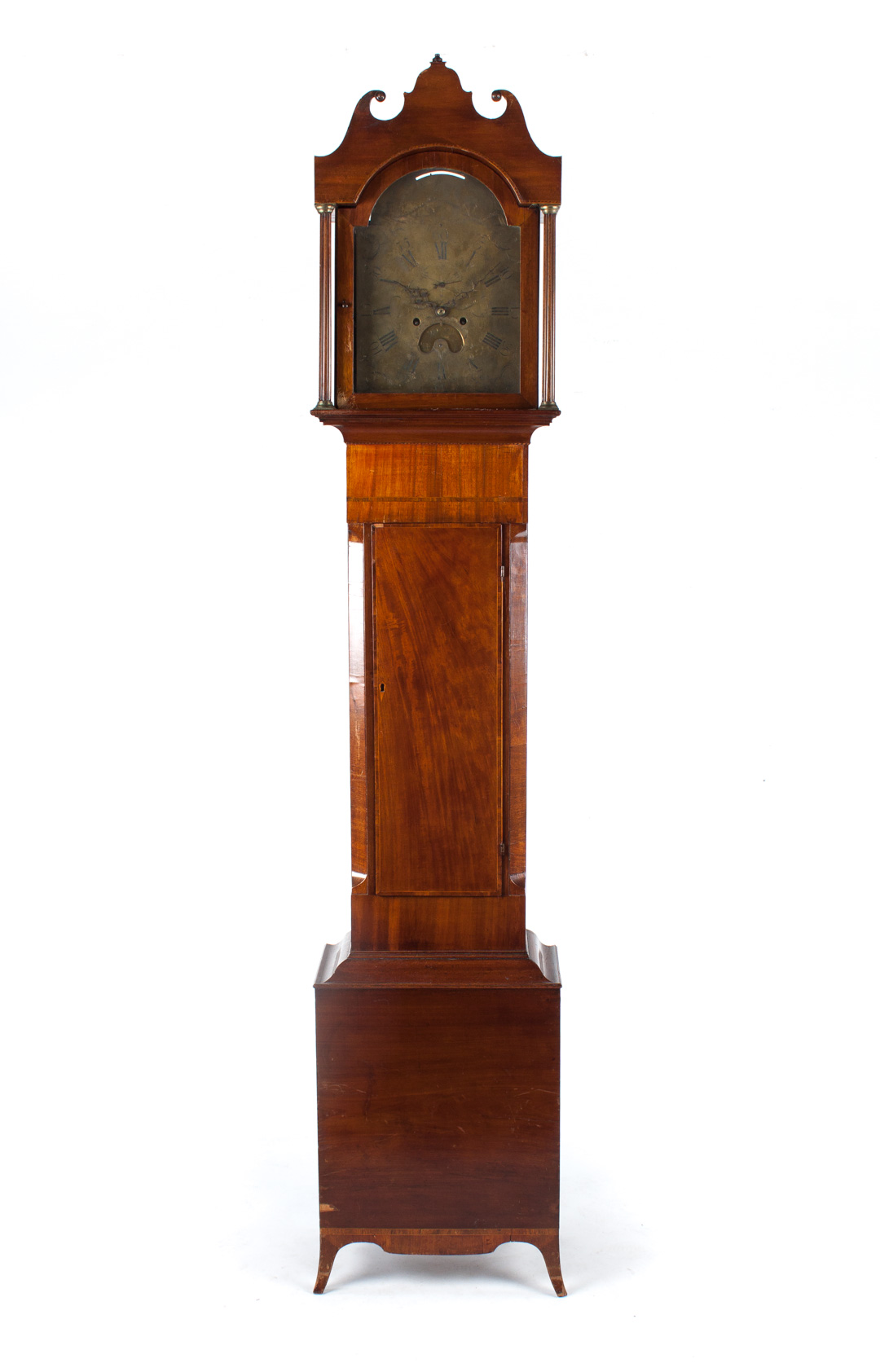 Appraisal: George III inlaid mahogany tall-case clock late th early th